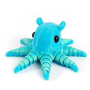 Flexible Pancake Octopus 3D Printed Desk Accessories