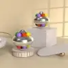 metal pinball puzzle toy silver