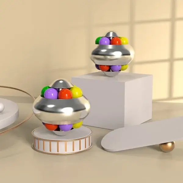 metal pinball puzzle toy silver