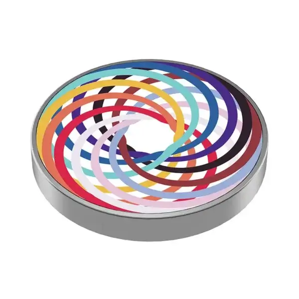 Colorful Luminous mini spinning top with winding circle pattern